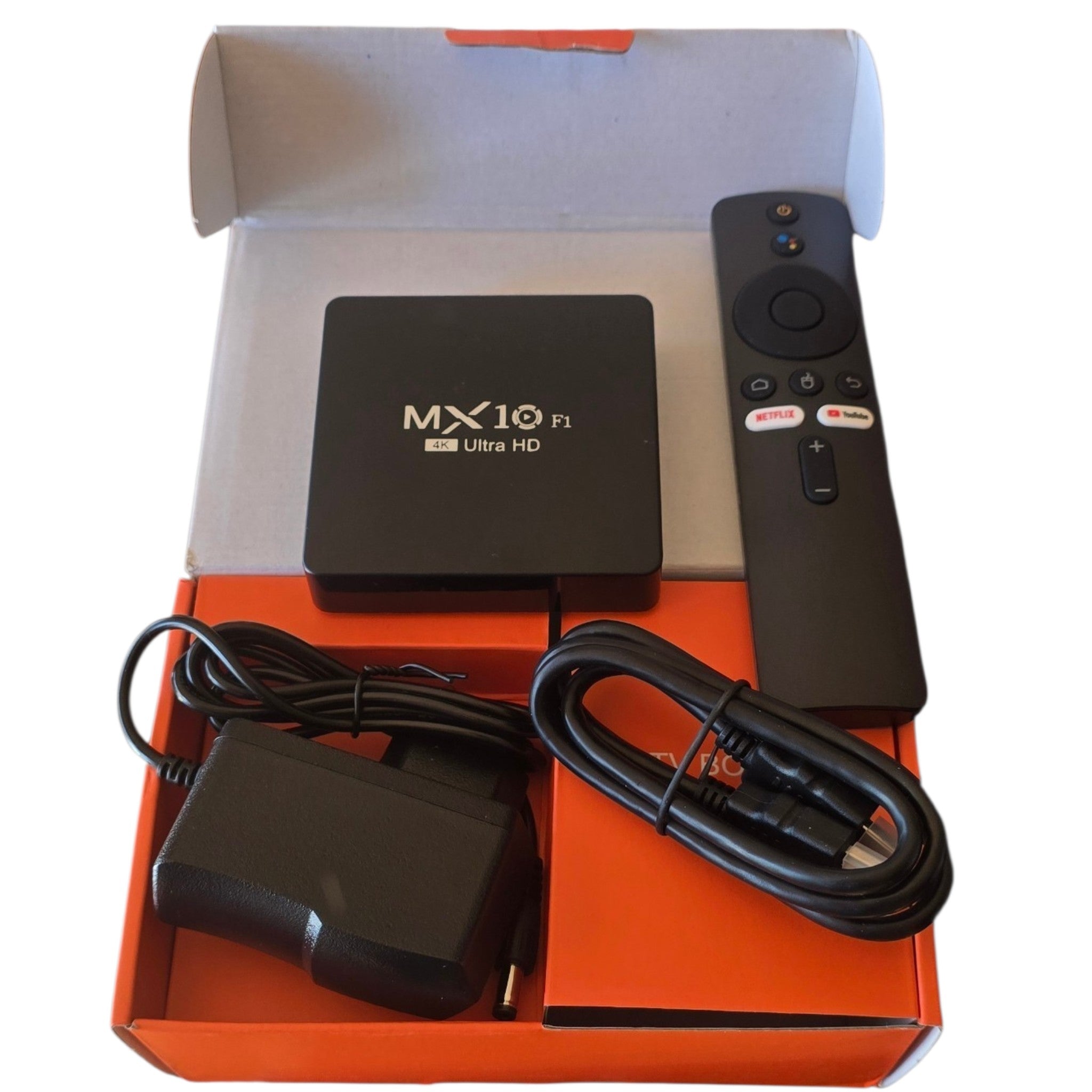 MX10 F1 Google TV Box 4K Ultra HD Android TV Smart Streaming Device